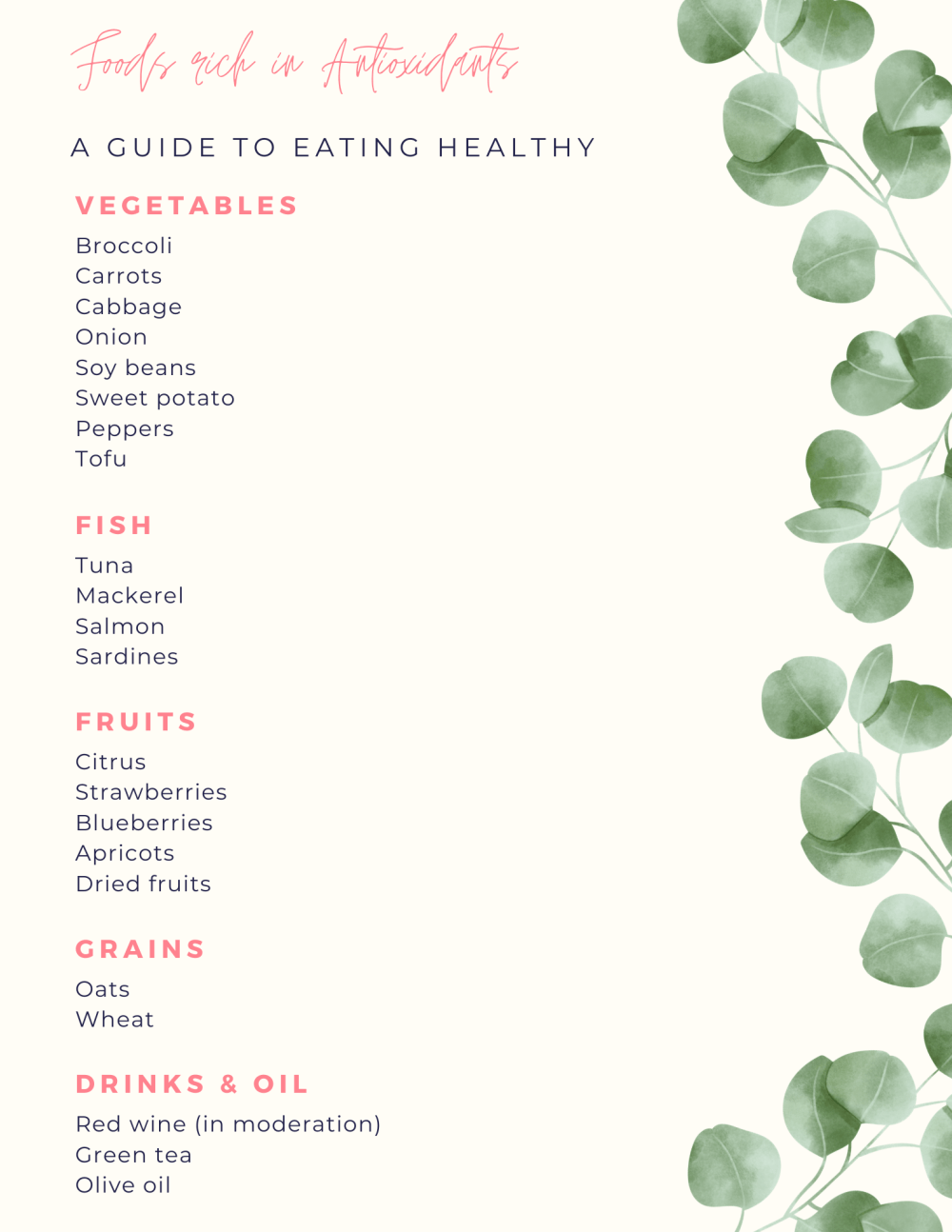 Blue Pink and Cream Leafy Border Valentine's Day Food and Drink Menu (1)