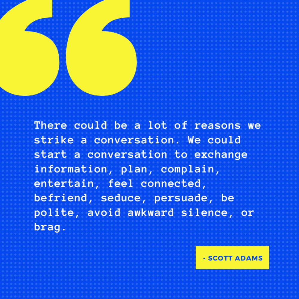 Blue and Yellow Typographic Quotes Instagram Post