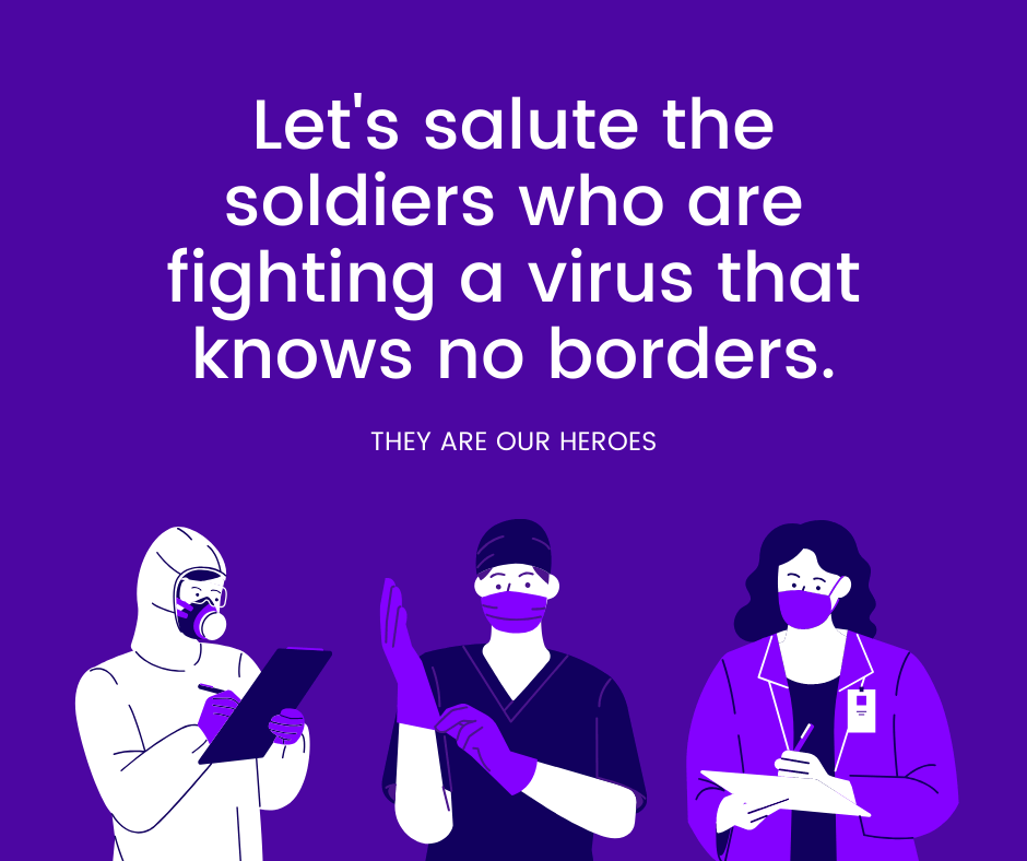 Violet and White Covid-19 Illustrative Frontliners Facebook Post (2)