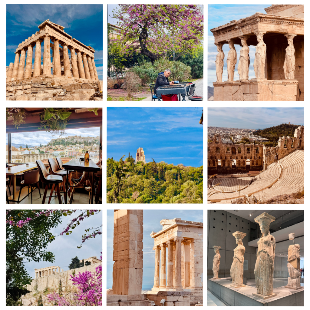 Collage of pictures from Athens
